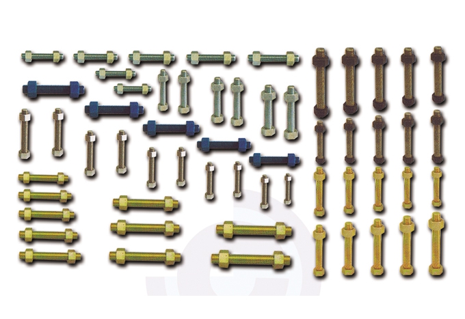 Stud bolt & two hex nuts